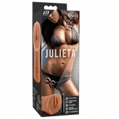 Мастурбатор-вагина цвета карамели Julieta с вибрацией - Blush Novelties - в Курске купить с доставкой