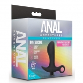 Черный анальный вибратор Silicone Vibrating Prostate Massager 01 - 10,8 см. - Blush Novelties - в Курске купить с доставкой