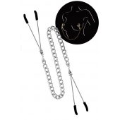 Регулируемые зажимы для сосков Sweet Caress Nipple Chain - Sweet Caress - купить с доставкой в Курске Регулируемые зажимы для сосков Sweet Caress Nipple Chain - Sweet Caress - купить с доставкой в Курске