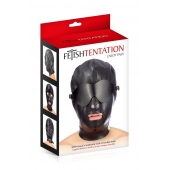 Маска-шлем с отверстием для рта и съемными шорами - Fetish Tentation - купить с доставкой в Курске