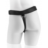 Страпон с телесной насадкой 7  Uncut with Strap on Harness - 18 см. - Pipedream - купить с доставкой в Курске