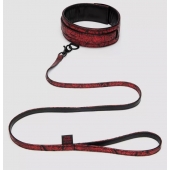 Стильный ошейник с поводком Reversible Faux Leather Collar and Lead - Fifty Shades of Grey - купить с доставкой в Курске