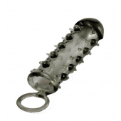 Дымчатая стимулирующая насадка с закрытой головкой SAMURAI PENIS SLEEVE BLACK - 14,5 см. - NMC - в Курске купить с доставкой