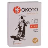 Ультратонкие презервативы OKOTO Ultra Thin - 3 шт. - Sitabella - купить с доставкой в Курске