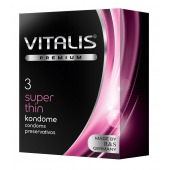 Ультратонкие презервативы VITALIS PREMIUM super thin - 3 шт. - Vitalis - купить с доставкой в Курске