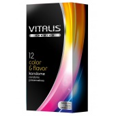 Цветные ароматизированные презервативы VITALIS PREMIUM color   flavor - 12 шт. - Vitalis - купить с доставкой в Курске