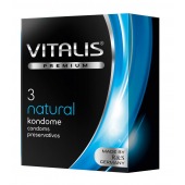 Классические презервативы VITALIS PREMIUM natural - 3 шт. - Vitalis - купить с доставкой в Курске