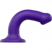 Фиолетовый фаллоимитатор-насадка Strap-On-Me Dildo Dual Density size M - 18 см. - Strap-on-me - купить с доставкой в Курске
