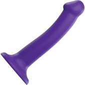 Фиолетовый фаллоимитатор-насадка Strap-On-Me Dildo Dual Density size M - 18 см. - Strap-on-me - купить с доставкой в Курске