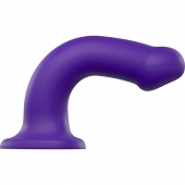 Фиолетовый фаллоимитатор-насадка Strap-On-Me Dildo Dual Density size L - 19 см. - Strap-on-me - купить с доставкой в Курске