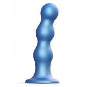 Голубая насадка Strap-On-Me Dildo Plug Balls size L - Strap-on-me - купить с доставкой в Курске