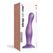 Фиолетовая насадка Strap-On-Me Dildo Plug Curvy size L - Strap-on-me - купить с доставкой в Курске