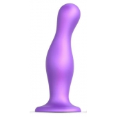 Фиолетовая насадка Strap-On-Me Dildo Plug Curvy size L - Strap-on-me - купить с доставкой в Курске
