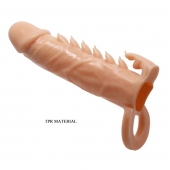 Телесная удлиняющая насадка Penis Sleeve Emmitt - 17 см. - Baile - в Курске купить с доставкой