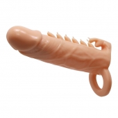 Телесная удлиняющая насадка Penis Sleeve Emmitt - 17 см. - Baile - в Курске купить с доставкой