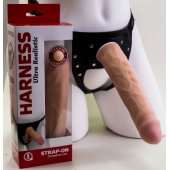 Насадка-фаллос в комплекте с трусиками Harness - 21,6 см. - LOVETOY (А-Полимер) - купить с доставкой в Курске