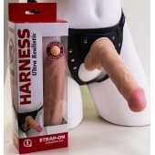 Страпон Harness из двух предметов: регулируемые трусики и насадка-фаллос - 17,5 см. - LOVETOY (А-Полимер) - купить с доставкой в Курске