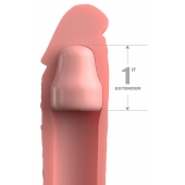 Телесная насадка-удлинитель 1 Inch Silicone X-tension - 17,8 см. - Pipedream - в Курске купить с доставкой