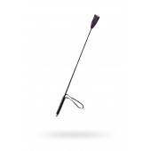 Чёрный стек с кожаной ручкой - 58 см. - Sitabella - купить с доставкой в Курске