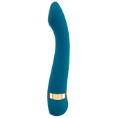 Бирюзовый вибромассажер с температурными режимами Hot n Cold Vibrator - 21,6 см. - Orion