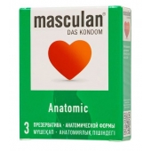 Презервативы анатомической формы Masculan Anatomic - 3 шт. - Masculan - купить с доставкой в Курске