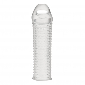 Текстурированная насадка на пенис Clear Textured Penis Enhancing Sleeve Extension - 16,5 см. - BlueLine - в Курске купить с доставкой