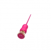 Розовый тонкий стимулятор Nipple Vibrator - 23 см. - I-MOON - купить с доставкой в Курске