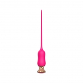 Розовый тонкий стимулятор Nipple Vibrator - 23 см. - I-MOON - купить с доставкой в Курске
