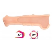 Телесная фантазийная насадка на член Cock Sleeve Size L - KOKOS - в Курске купить с доставкой