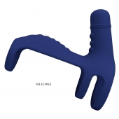Синяя вибронасадка на пенис Vibrating Penis Sling - Baile - в Курске купить с доставкой