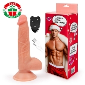 Телесный вибратор-реалистик с возвратно-поступательными движениями - Erowoman-Eroman купить в Курске с доставкой в Orgasmix.ru Телесный вибратор-реалистик с возвратно-поступательными движениями - Erowoman-Eroman