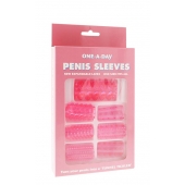 Набор из 7 розовых насадок на пенис ONE-A-DAY PENIS SLEEVES PINK - Seven Creations - в Курске купить с доставкой