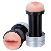 Двусторонний мастурбатор REALSTUFF 2 IN 1 HUMMER MOUTH   VAGINA - ротик и вагина - Dream Toys - в Курске купить с доставкой