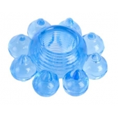 Голубая гелевая насадка-цветок - Toyfa Basic - в Курске купить с доставкой