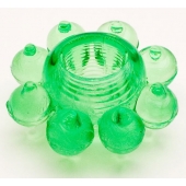 Зеленое эрекционное кольцо-цветок - Toyfa Basic - в Курске купить с доставкой