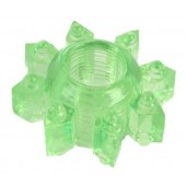 Зеленое эрекционное кольцо-звезда - Toyfa Basic - в Курске купить с доставкой