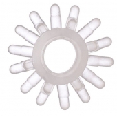 Прозрачное гелевое эрекционное кольцо с шипиками - Toyfa Basic - в Курске купить с доставкой