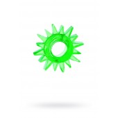 Зеленое эрекционное кольцо-солнце - Toyfa Basic - в Курске купить с доставкой