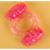 Розовое виброкольцо с двумя батарейками - Toyfa Basic - в Курске купить с доставкой