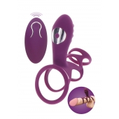 Фиолетовая эрекционная вибронасадка Halo Halo C-Ring Sleeve - Toy Joy - в Курске купить с доставкой