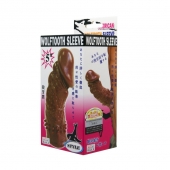 Коричневая насадка на пенис Wolftooth Sleeve - 13 см. - Baile - в Курске купить с доставкой