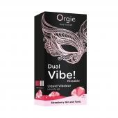 Съедобный жидкий вибратор Dual Vibe! со вкусом клубничного джина с тоником - 15 мл. - ORGIE - купить с доставкой в Курске