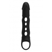 Черная насадка-удлинитель Vibrating Extender With Remote с вибрацией - Dream Toys - в Курске купить с доставкой
