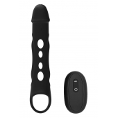 Черная насадка-удлинитель Vibrating Extender With Remote с вибрацией - Dream Toys - в Курске купить с доставкой