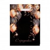 Пакет с вырубной ручкой и принтом в виде шариков (30х40 см) - Сима-Ленд - купить с доставкой в Курске