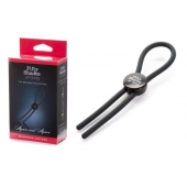Тёмно-серое эрекционное кольцо с зажимом Again and Again Adjustable Cock Ring - Fifty Shades of Grey - в Курске купить с доставкой
