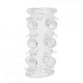 Прозрачная насадка на пенис с шипами и бугорками JELLY JOY LUST CLUSTER CLEAR - Dream Toys - в Курске купить с доставкой