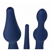 Набор из 3 универсальных насадок для анального душа Universal 3 Piece Silicone Enema Attachment Set - XR Brands - купить с доставкой в Курске