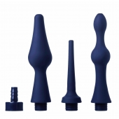 Набор из 3 универсальных насадок для анального душа Universal 3 Piece Silicone Enema Attachment Set - XR Brands - купить с доставкой в Курске