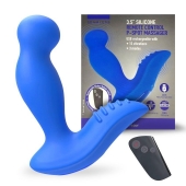 Синий вибромассажер простаты 3,5’’ Remote Control P-spot Massager - 12,5 см. - Erokay - в Курске купить с доставкой